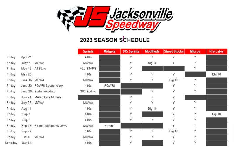 Jacksonville Speedway Official Site, Jacksonville Illinois