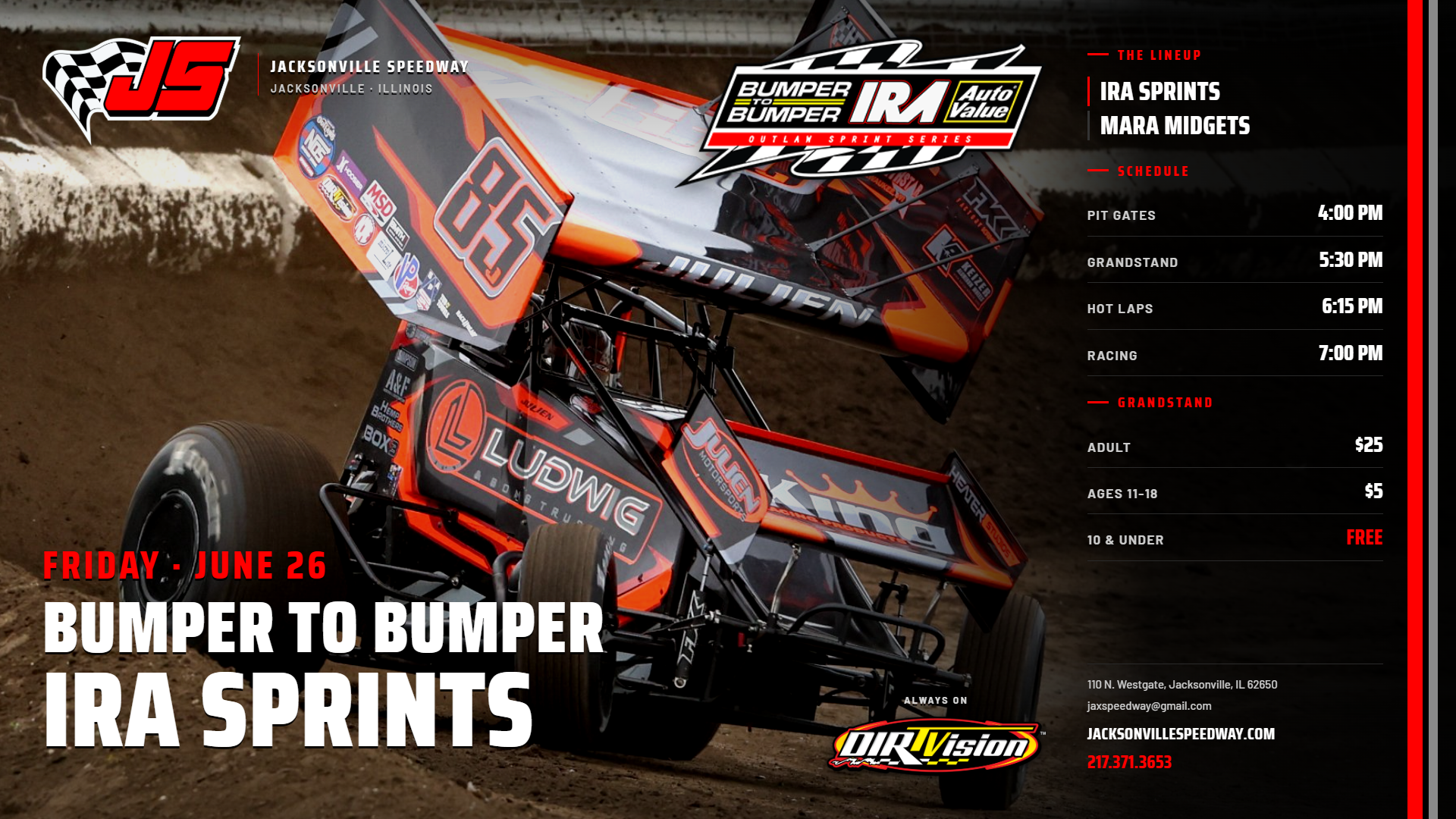 Bumper to Bumper IRA Sprints — Friday, June 26